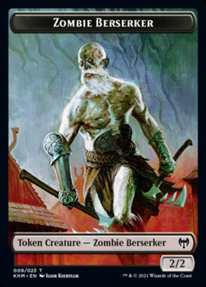 Zombie Berserker Token [Kaldheim Tokens] | Chromatic Games