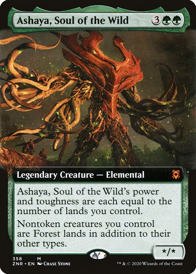 Ashaya, Soul of the Wild (Extended Art) [Zendikar Rising] | Chromatic Games