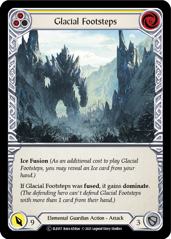 Glacial Footsteps (Yellow) [U-ELE017] (Tales of Aria Unlimited)  Unlimited Rainbow Foil | Chromatic Games