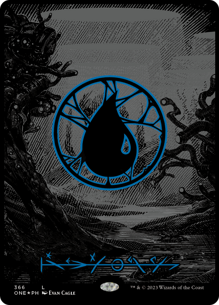 Island (366) (Oil Slick Raised Foil) [Phyrexia: All Will Be One] | Chromatic Games