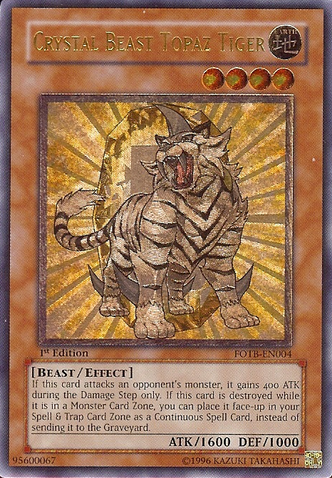 Crystal Beast Topaz Tiger (UTR) [FOTB-EN004] Ultimate Rare | Chromatic Games