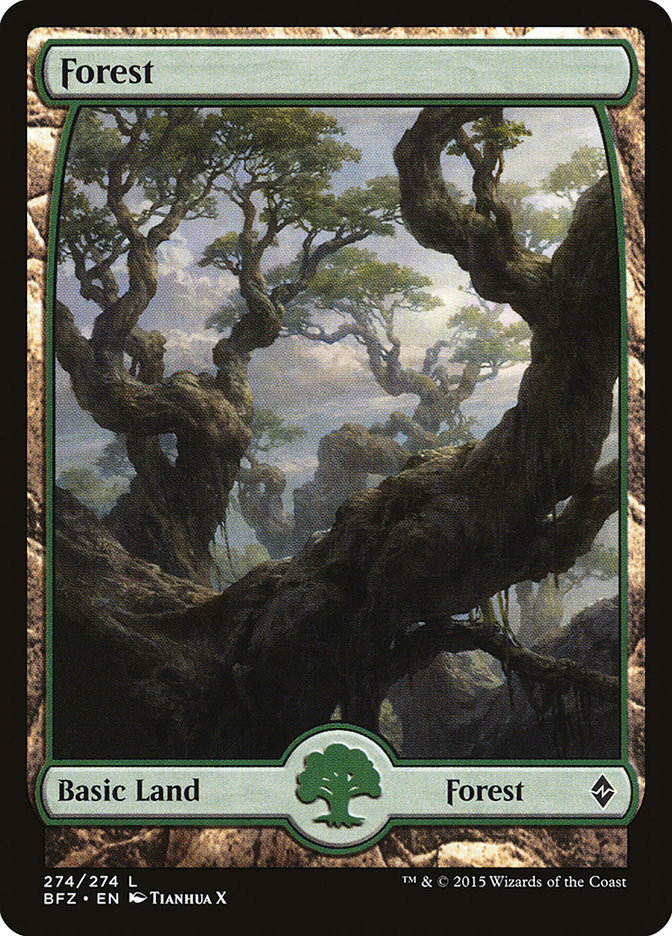 Forest (274) (Full Art) [Battle for Zendikar] | Chromatic Games