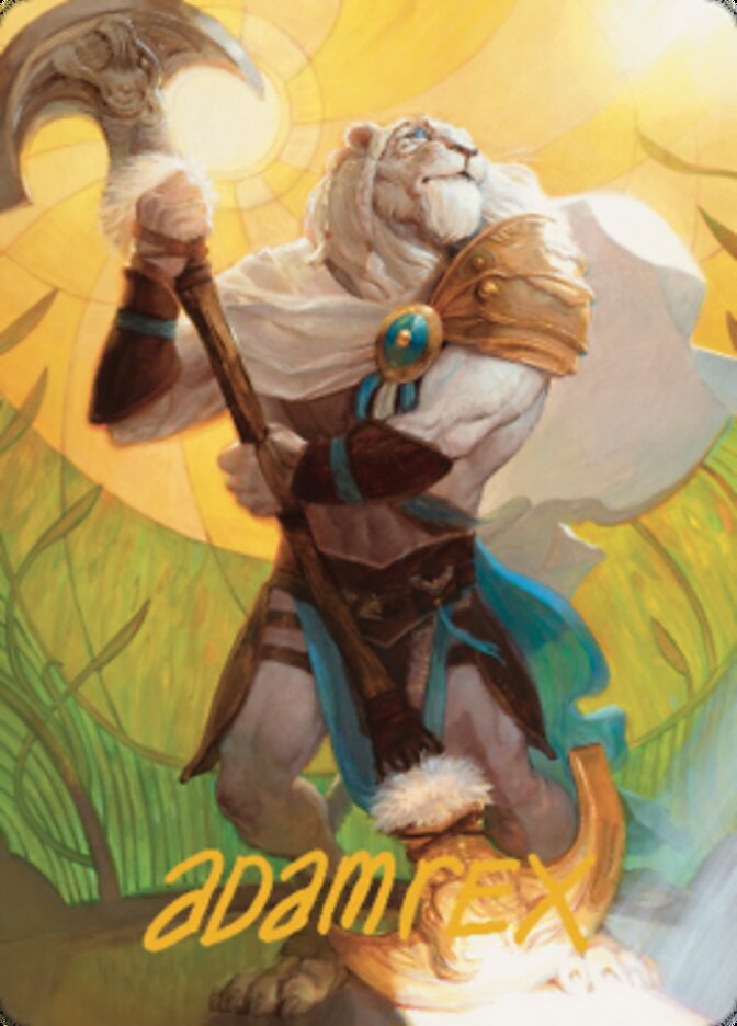 Ajani, Sleeper Agent Art Card (Gold-Stamped Signature) [Dominaria United Art Series] | Chromatic Games