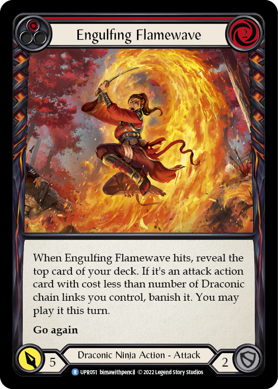 Engulfing Flamewave (Red) [UPR051] (Uprising)  Rainbow Foil | Chromatic Games