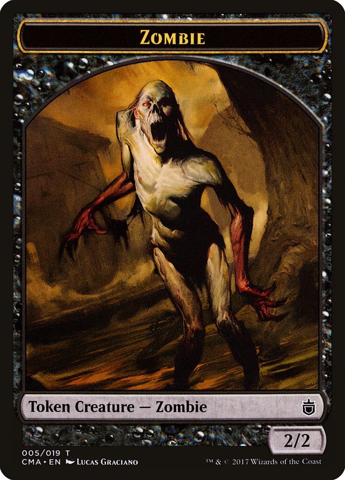 Zombie Token [Commander Anthology Tokens] | Chromatic Games