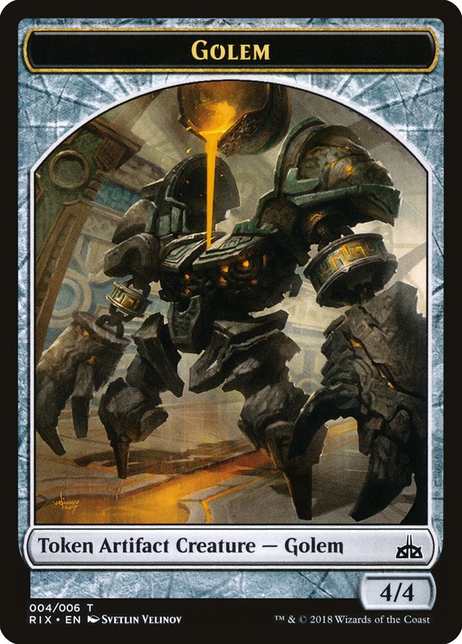 Golem Token [Rivals of Ixalan Tokens] | Chromatic Games