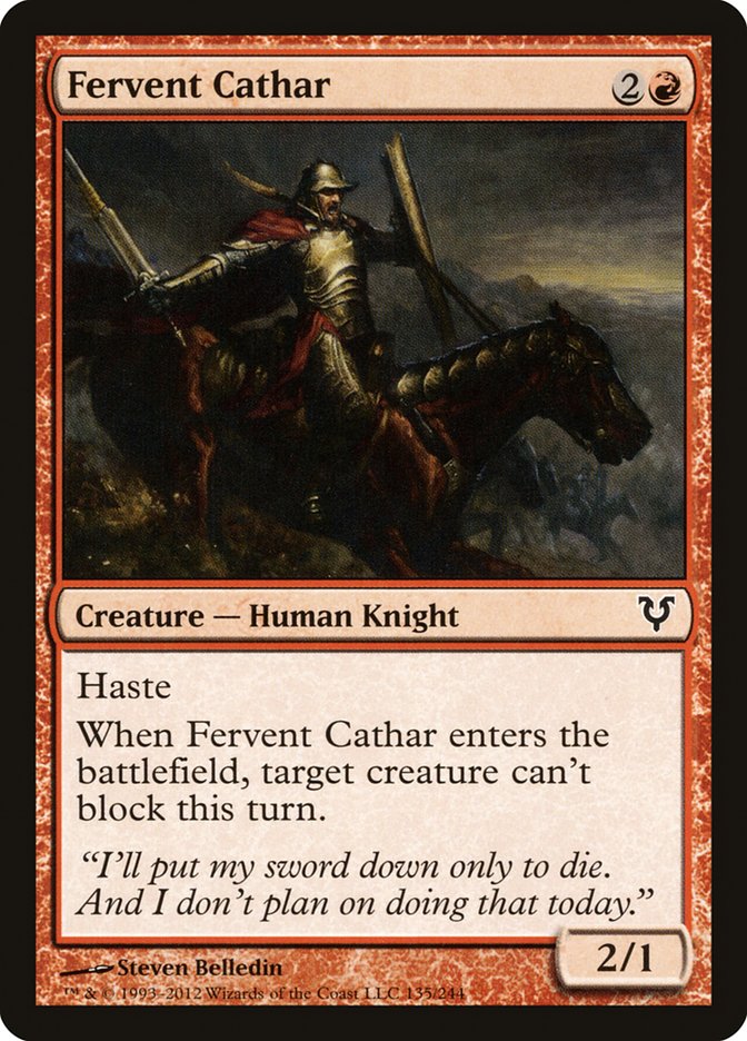 Fervent Cathar [Avacyn Restored] | Chromatic Games