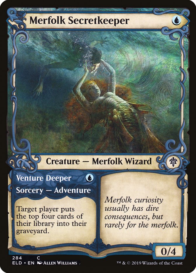 Merfolk Secretkeeper // Venture Deeper (Showcase) [Throne of Eldraine] | Chromatic Games