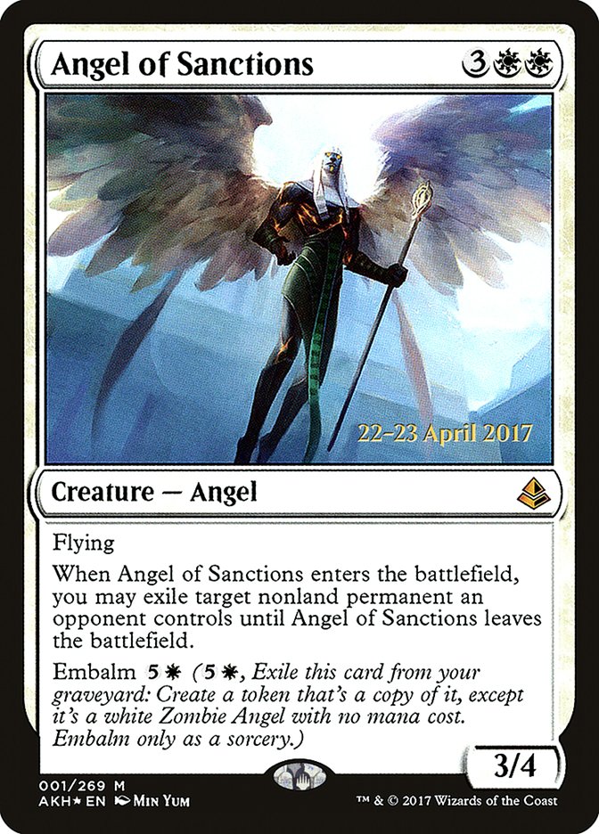 Angel of Sanctions [Amonkhet Prerelease Promos] | Chromatic Games