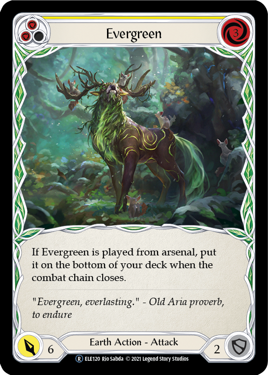 Evergreen (Yellow) [U-ELE120] (Tales of Aria Unlimited)  Unlimited Rainbow Foil | Chromatic Games