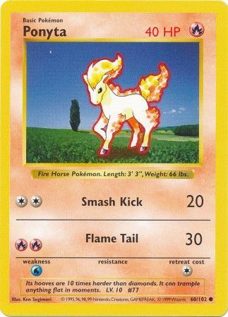 Ponyta [Base Set (Shadowless)] | Chromatic Games