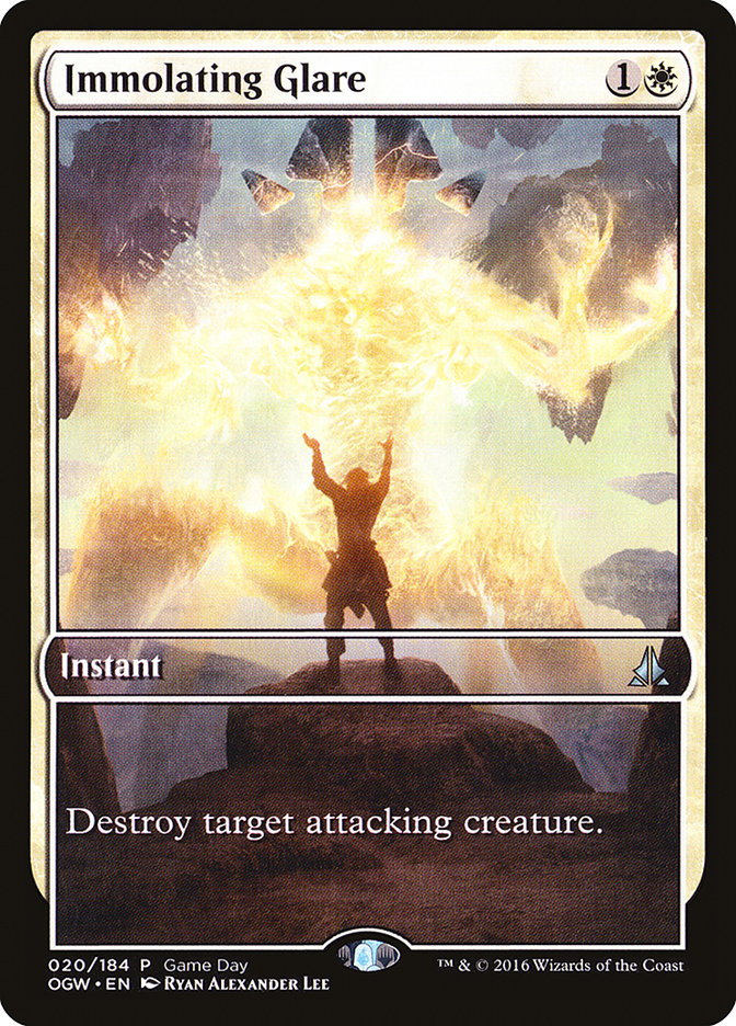 Immolating Glare (Game Day) (Extended Art) [Oath of the Gatewatch Promos] | Chromatic Games