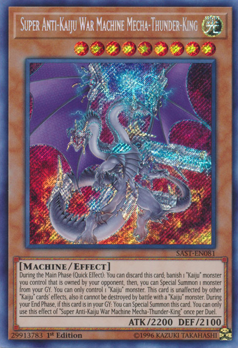 Super Anti-Kaiju War Machine Mecha-Thunder-King [SAST-EN081] Secret Rare | Chromatic Games