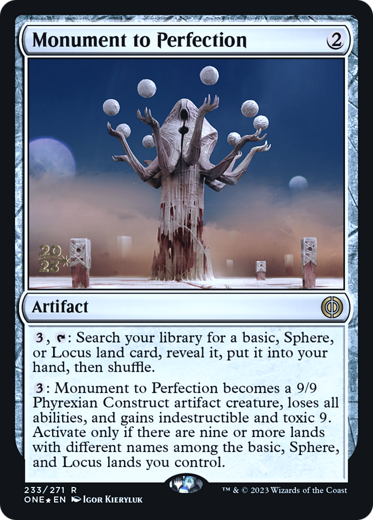 Monument to Perfection [Phyrexia: All Will Be One Prerelease Promos] | Chromatic Games