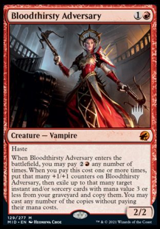 Bloodthirsty Adversary (Promo Pack) [Innistrad: Midnight Hunt Promos] | Chromatic Games