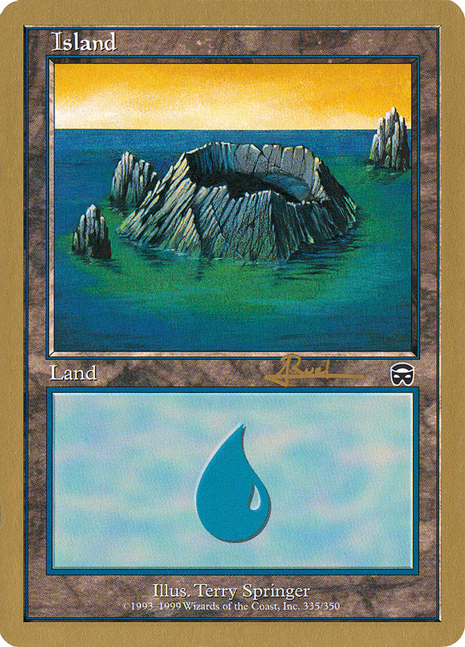 Island (335) (Antoine Ruel) [World Championship Decks 2001] | Chromatic Games