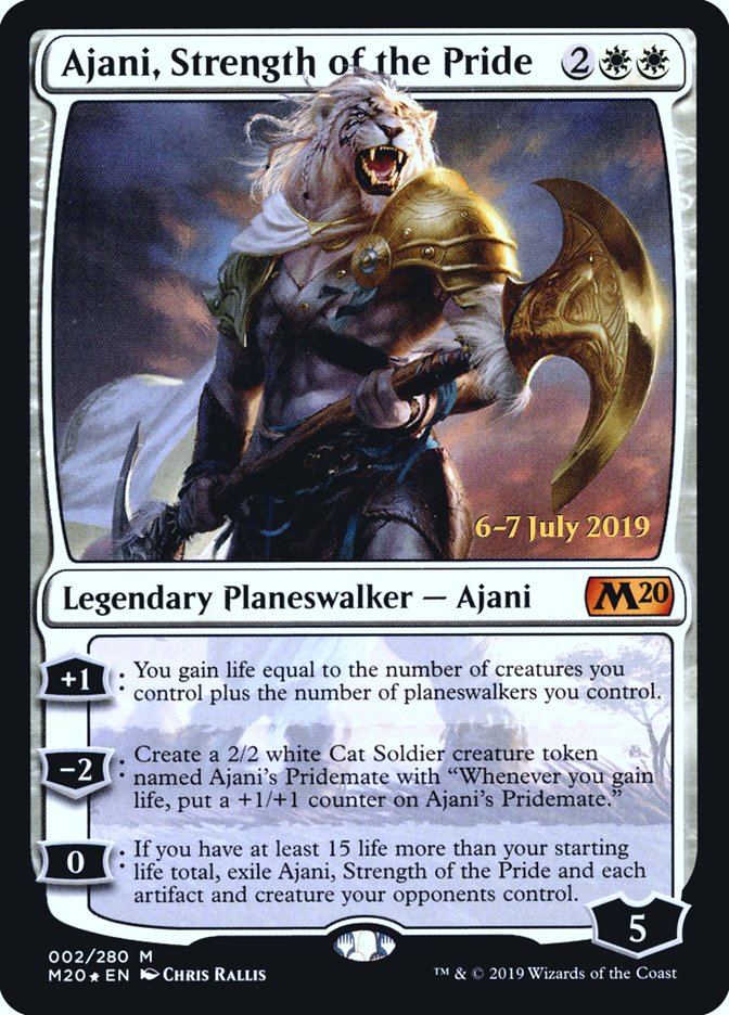 Ajani, Strength of the Pride [Core Set 2020 Prerelease Promos] | Chromatic Games