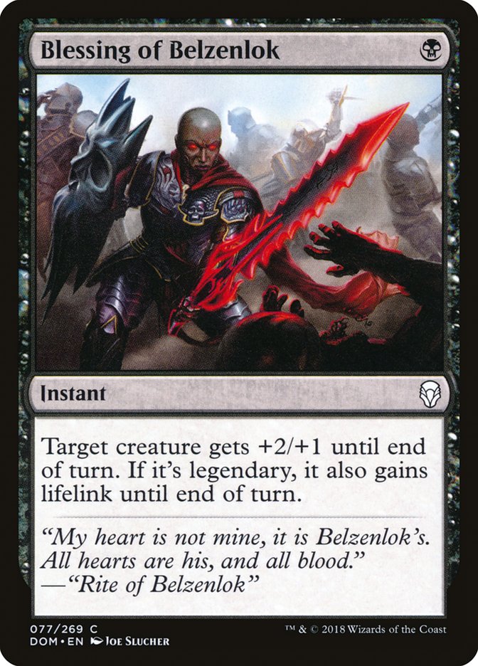 Blessing of Belzenlok [Dominaria] | Chromatic Games