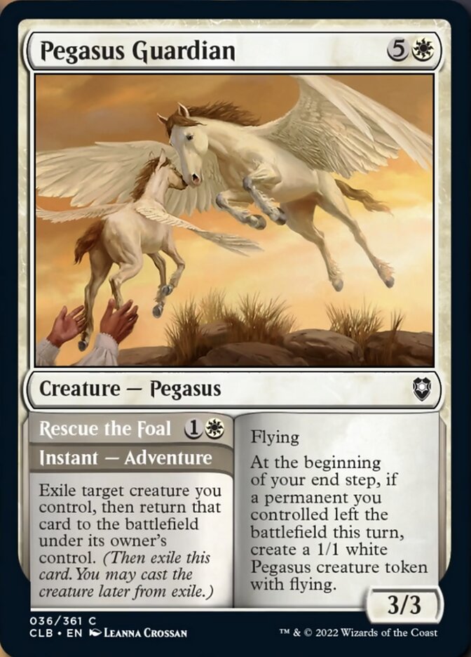 Pegasus Guardian // Rescue the Foal [Commander Legends: Battle for Baldur's Gate] | Chromatic Games