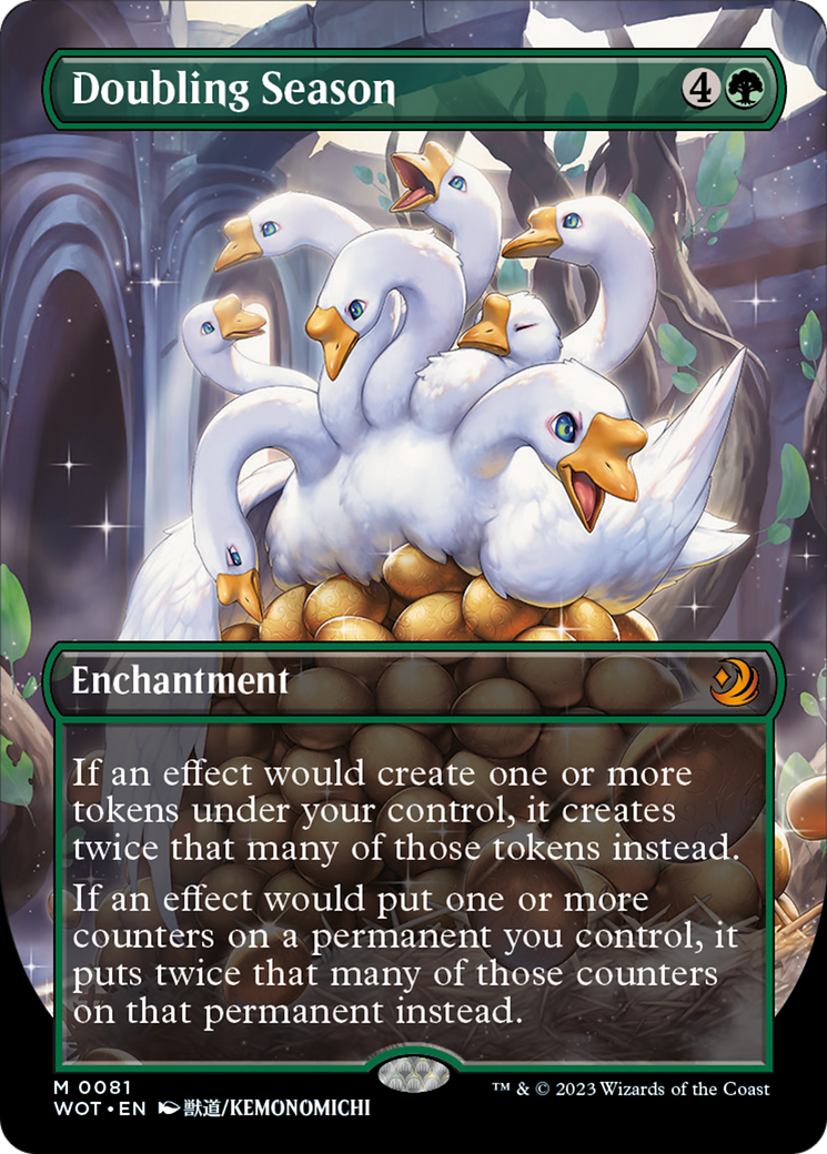 Doubling Season (Anime Borderless) [Wilds of Eldraine: Enchanting Tales] | Chromatic Games