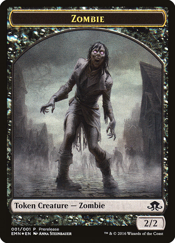 Zombie // Zombie Double-Sided Token [Eldritch Moon Prerelease Promos] | Chromatic Games