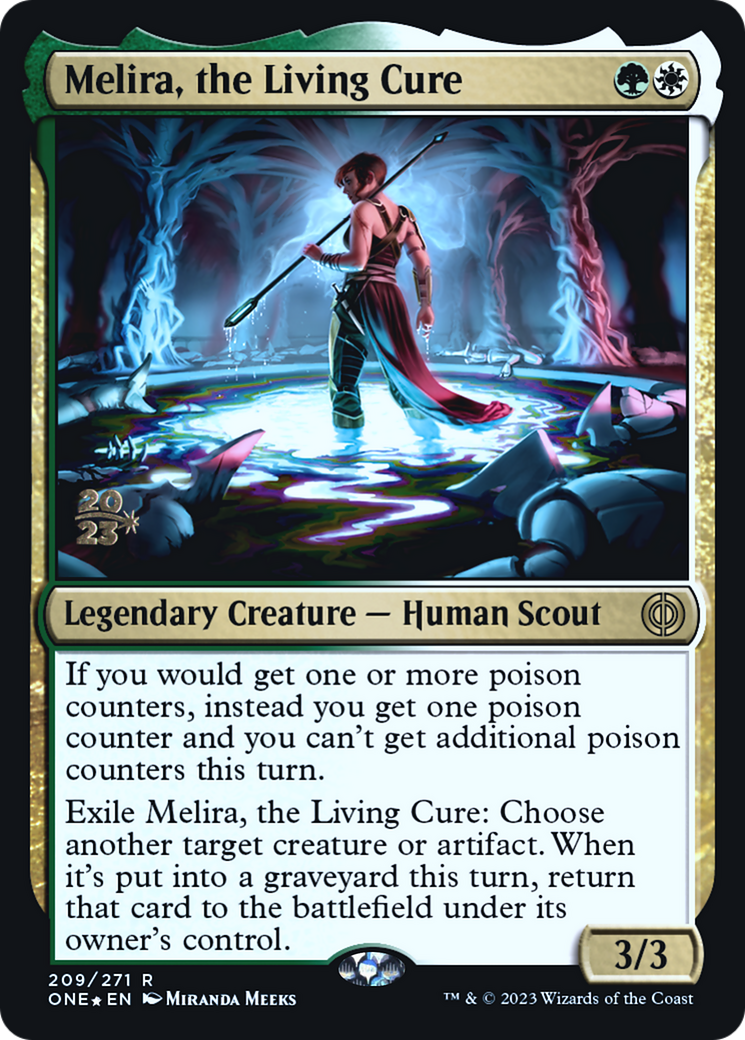 Melira, the Living Cure [Phyrexia: All Will Be One Prerelease Promos] | Chromatic Games