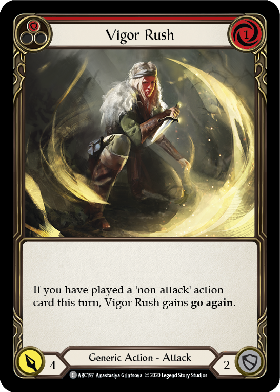 Vigor Rush (Red) [U-ARC197] (Arcane Rising Unlimited)  Unlimited Rainbow Foil | Chromatic Games