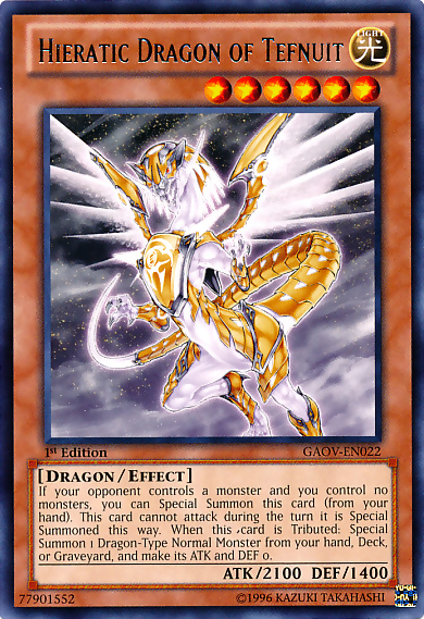 Hieratic Dragon of Tefnuit [GAOV-EN022] Rare | Chromatic Games