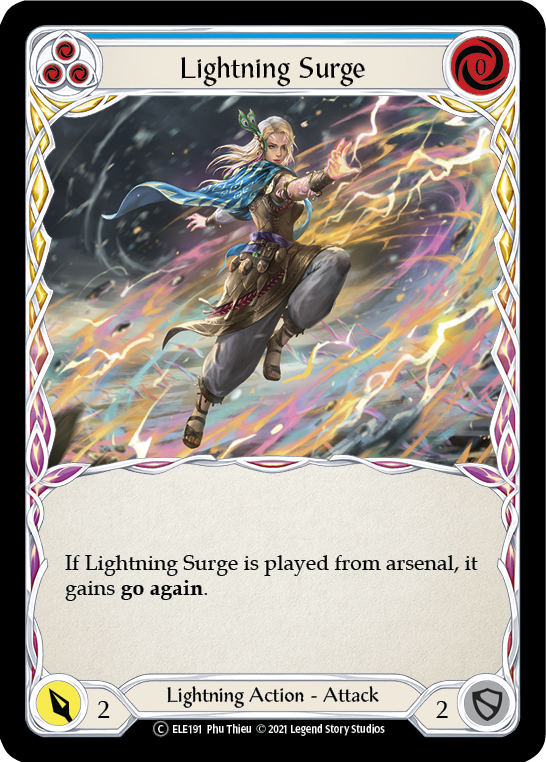 Lightning Surge (Blue) [U-ELE191] (Tales of Aria Unlimited)  Unlimited Rainbow Foil | Chromatic Games