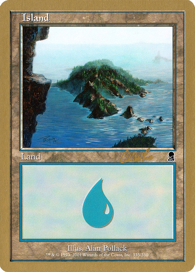 Island (cr335) (Carlos Romao) [World Championship Decks 2002] | Chromatic Games