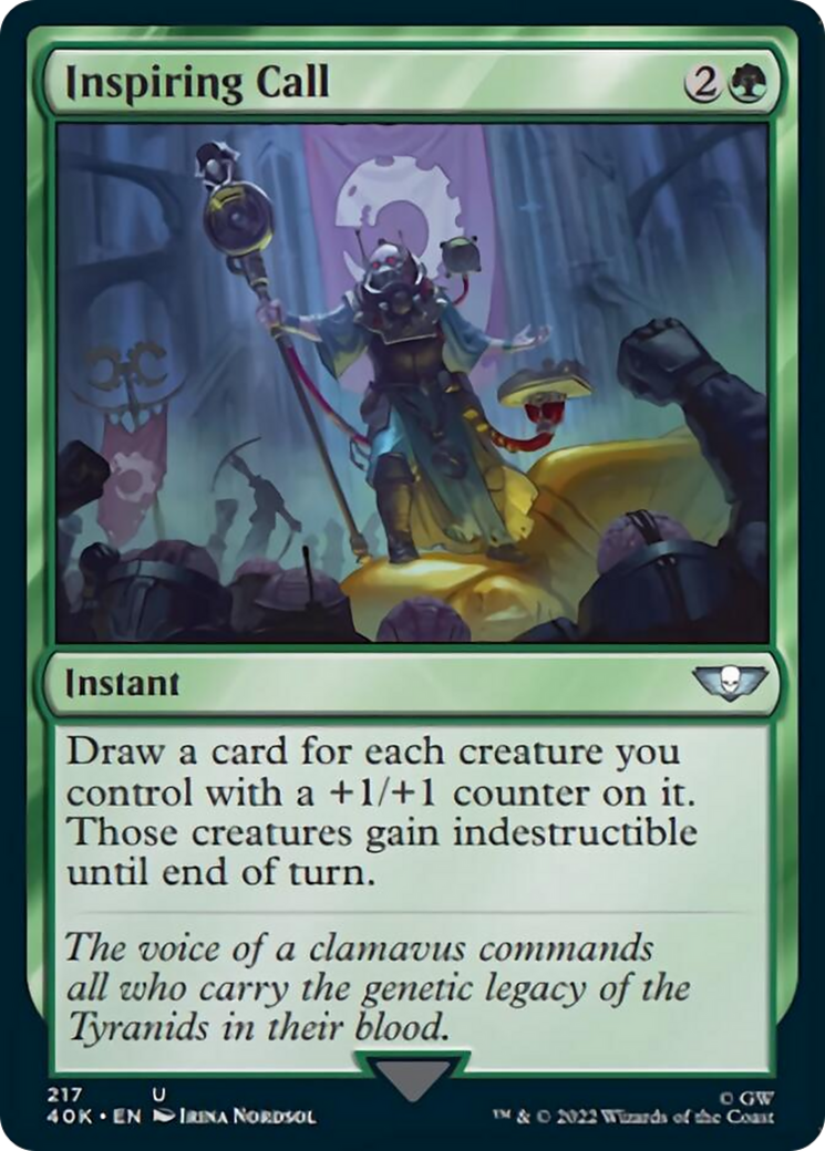 Inspiring Call (Surge Foil) [Warhammer 40,000] | Chromatic Games