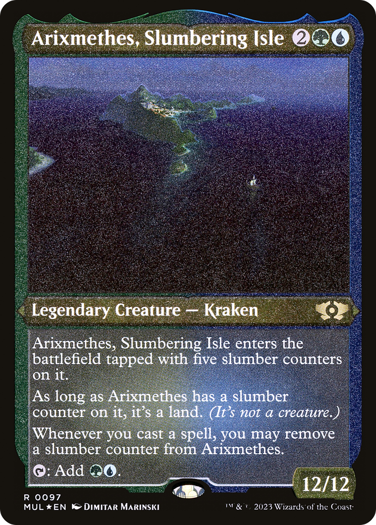 Arixmethes, Slumbering Isle (Foil Etched) [Multiverse Legends] | Chromatic Games