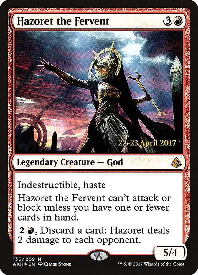 Hazoret the Fervent [Amonkhet Prerelease Promos] | Chromatic Games