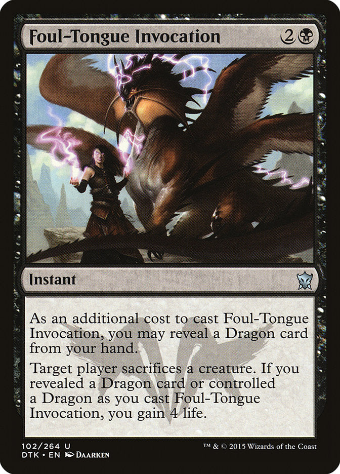 Foul-Tongue Invocation [Dragons of Tarkir] | Chromatic Games