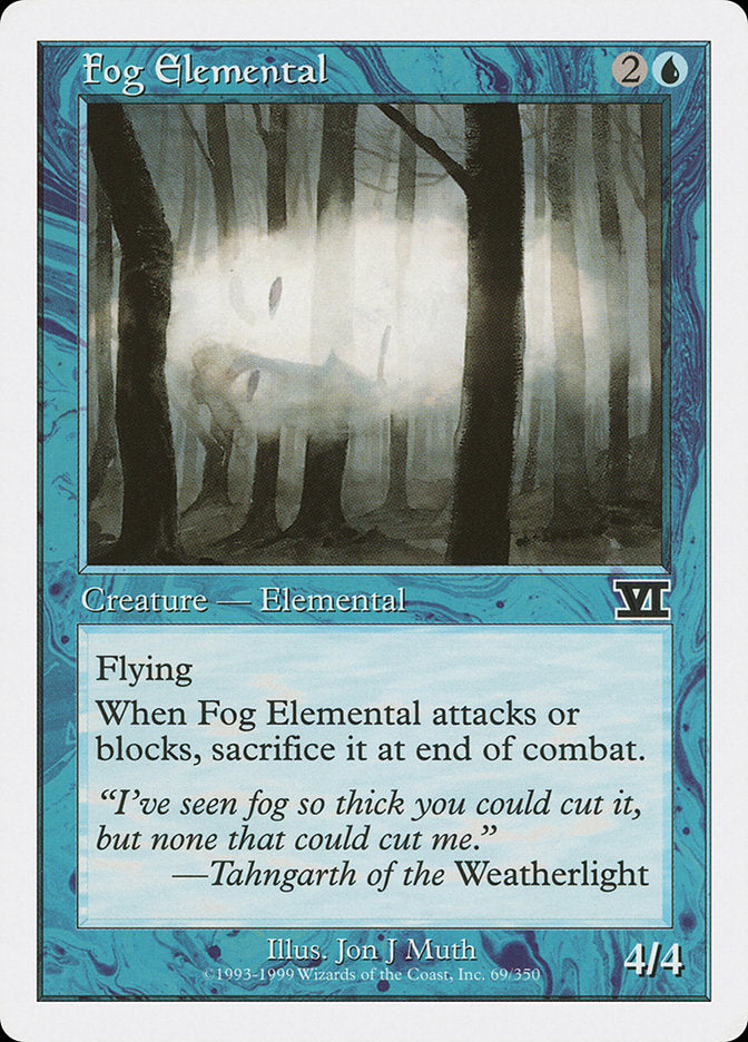 Fog Elemental [Classic Sixth Edition] | Chromatic Games