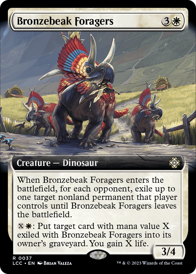 Bronzebeak Foragers (Extended Art) [The Lost Caverns of Ixalan Commander] | Chromatic Games