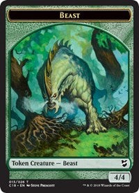 Beast (013) // Plant Double-Sided Token [Commander 2018 Tokens] | Chromatic Games