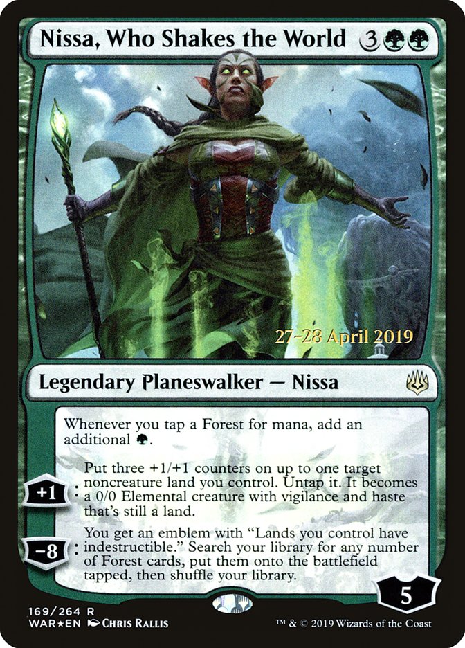 Nissa, Who Shakes the World [War of the Spark Prerelease Promos] | Chromatic Games