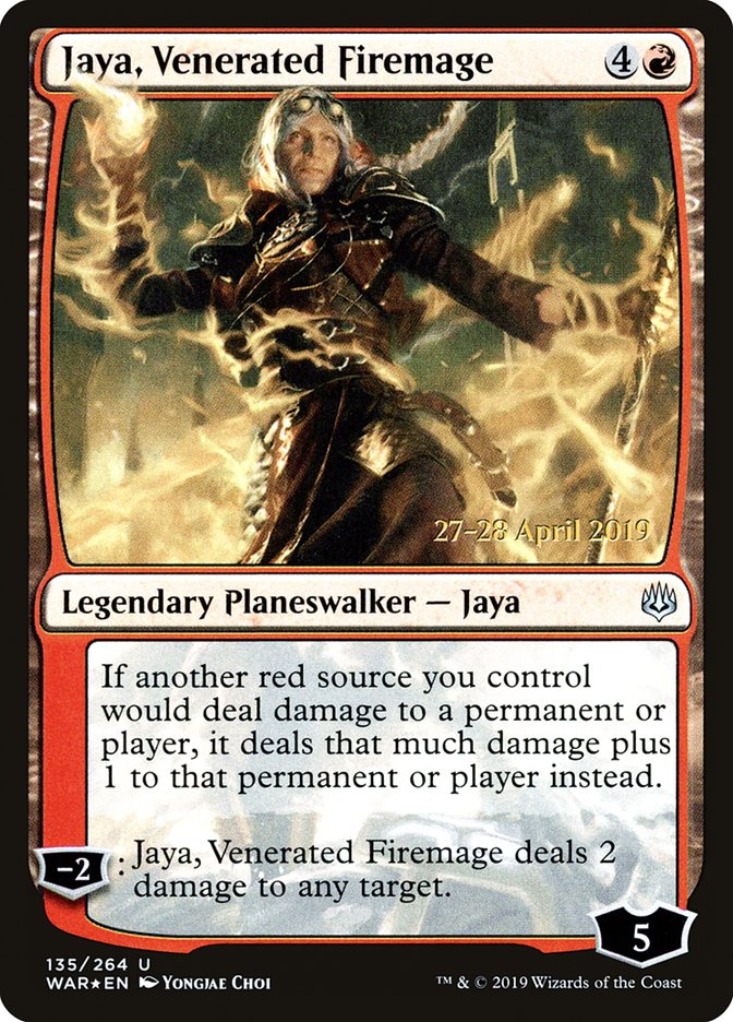 Jaya, Venerated Firemage [War of the Spark Prerelease Promos] | Chromatic Games