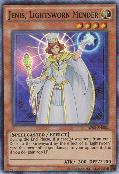 Jenis, Lightsworn Mender [AP05-EN005] Super Rare | Chromatic Games