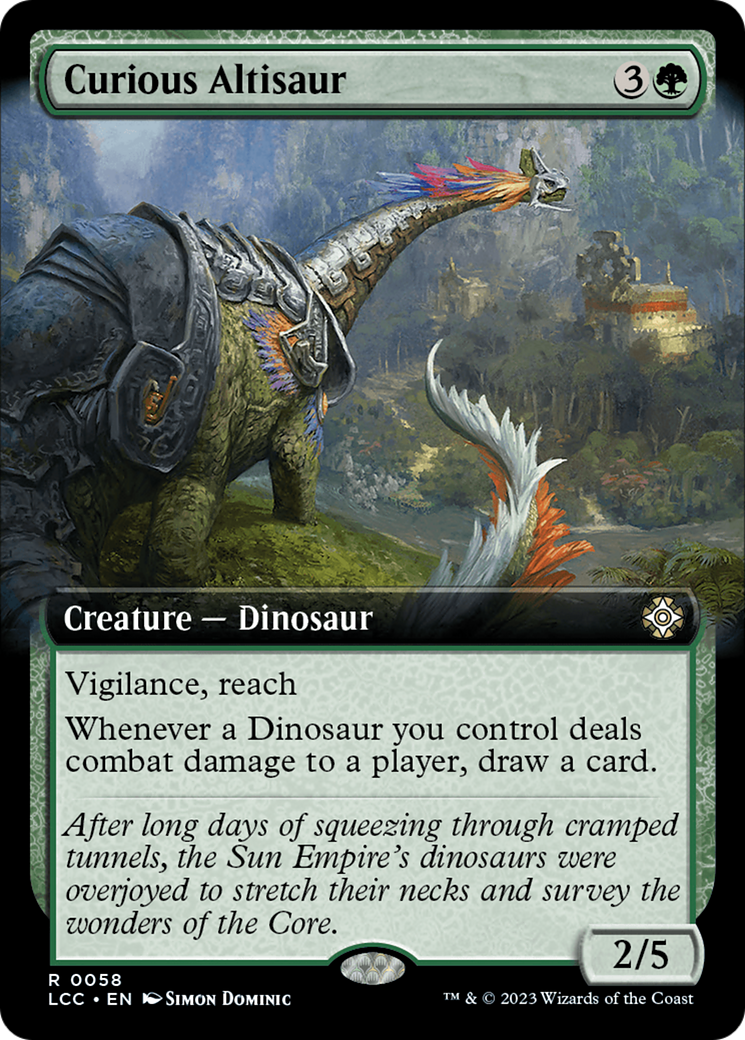 Curious Altisaur (Extended Art) [The Lost Caverns of Ixalan Commander] | Chromatic Games