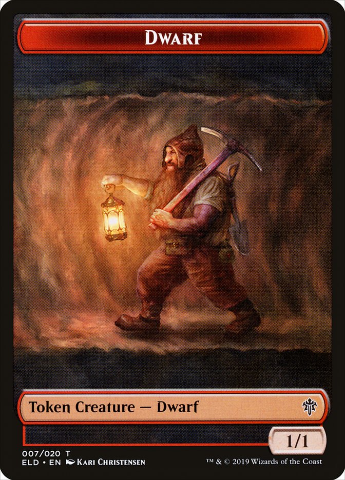 Dwarf Token [Throne of Eldraine Tokens] | Chromatic Games