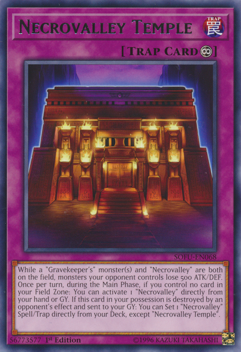 Necrovalley Temple [SOFU-EN068] Rare | Chromatic Games