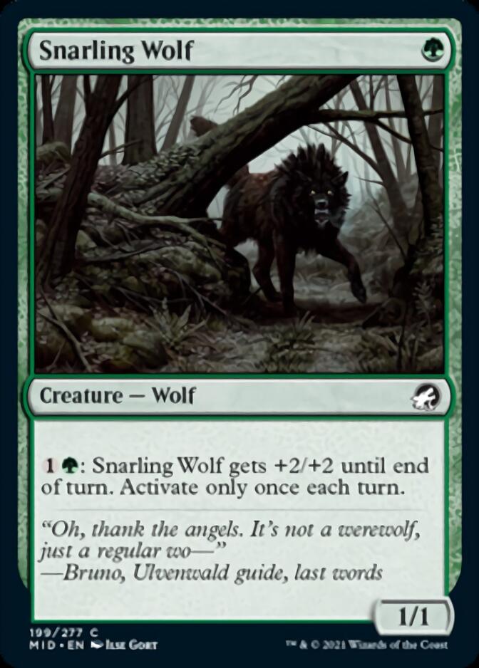 Snarling Wolf [Innistrad: Midnight Hunt] | Chromatic Games