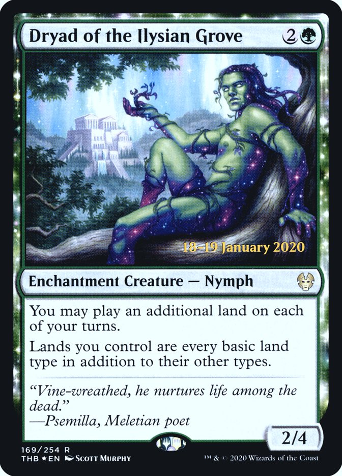 Dryad of the Ilysian Grove [Theros Beyond Death Prerelease Promos] | Chromatic Games