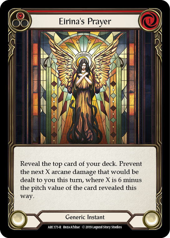 Eirina's Prayer (Red) [ARC173-R] (Arcane Rising)  1st Edition Rainbow Foil | Chromatic Games