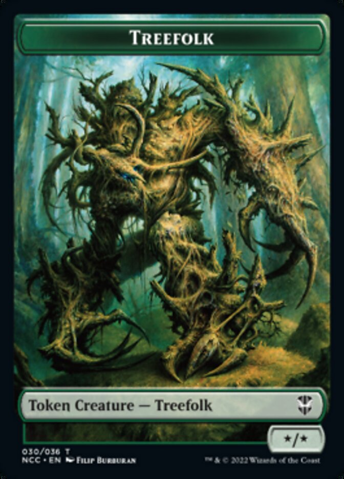 Treefolk // Spider Double-Sided Token [Streets of New Capenna Commander Tokens] | Chromatic Games