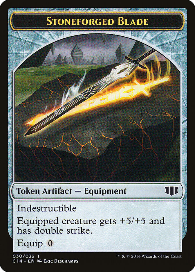 Stoneforged Blade // Germ Double-Sided Token [Commander 2014 Tokens] | Chromatic Games