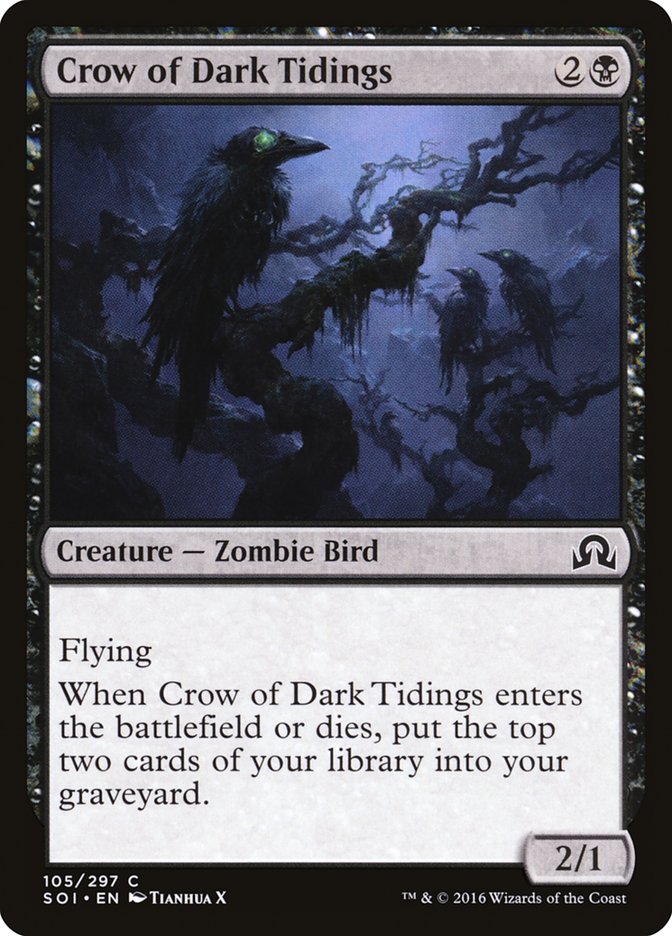 Crow of Dark Tidings [Shadows over Innistrad] | Chromatic Games