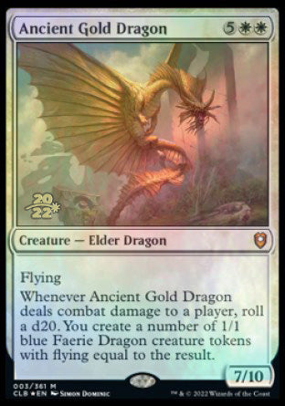 Ancient Gold Dragon [Commander Legends: Battle for Baldur's Gate Prerelease Promos] | Chromatic Games